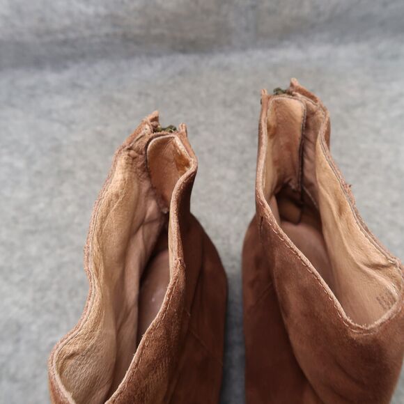 Madewell Shoes Womens 11 Bootie Leather Block Heel Pauline Fashion Boho Boot Zip - Picture 15 of 16